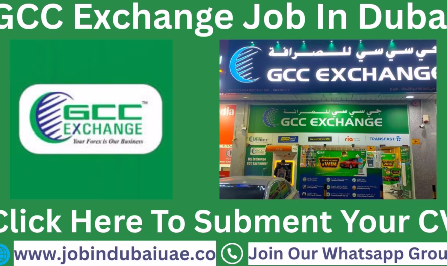 GCC Exchange Job In Dubai – Job Openings At GCC Exchange