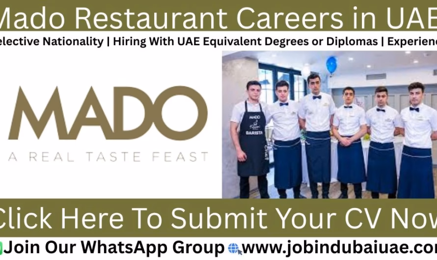 MADO Jobs in Dubai: Explore Exciting Career Opportunities in the UAE