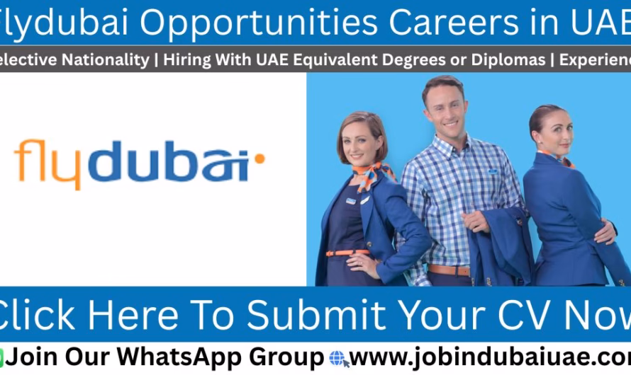 Flydubai Jobs in Dubai 2026 | Great And Exciting Opportunities